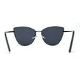 thumbnail image 4 of Womens Classic Fancy Metal Rim Cat Eye Fem Sunglasses All Black, 4 of 4