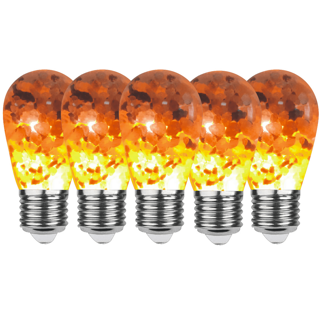 Luminous salt lamp LED bulb, 60 watt equivalent, Himalayan warm amber glow, 6Pcs, ideal for home decoration