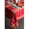 thumbnail image 2 of Contemporary Home Living Wide Check and Damask Round Cotton Tablecloth - 70" - Red and Orange, 2 of 2