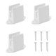thumbnail image 1 of Paquete de 3 herrajes para soporte de manivela para accesorios de varilla de 0,51 pulgadas, resistentes, 1,7 x 2,2 pulgadas, espaciado entre orificios, 1 of 9