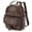 Coffee, variant on Leather Backpack Purse for Women Waterproof Anti-Theft Shoulder Bag with Boho Woven Strap Casual Daypack for Travel Casual College,Black