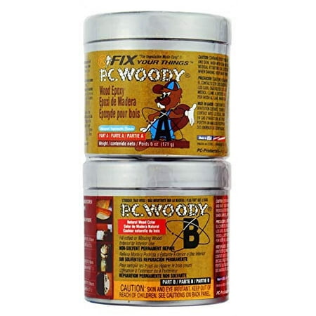 PC Products PC-Woody Wood Repair Epoxy Paste, Two-Part 6oz in...