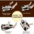 thumbnail image 5 of 6 Pcs Compression Packing Cubes Waterproof Suitcase Travel Bag Luggage Backpack Organizer Travel Cubes for Packing-Cow Print, 5 of 6