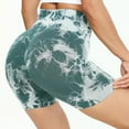 thumbnail image 3 of Women's High Waisted Stretchy Casual Summer Shorts Abdominal Retraction Yoga Seamless Tie Dye Sports Leggings for Beach Vacation Trendy 2025 S-XL, 3 of 7