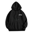thumbnail image 4 of MHFRRA Sudadera con Capucha para Hombre, Estilo Informal, de Corte Holgado, con Estampados Que Complementan Las Camisetas, Ideal para Actividades de Otoño E Invierno Negro, 4 of 4