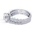 thumbnail image 3 of BERRICLE Sterling Silver Woven Wedding Engagement Rings 1.25 Carat Cubic Zirconia CZ Solitaire Ring Set for Women, Rhodium Plated Size 7, 3 of 17