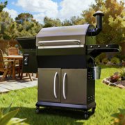 Z GRILLS BBQ Legend 1060 Sq.in Wood Pellet Grill & Smoker, 8-in-1 BBQ with PID Controller, Storage Cabinet, Side Shelf & Grill Cover, ZPG-1000D Bronze