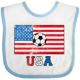 thumbnail image 3 of Inktastic USA Soccer Boys or Girls Baby Bib, 3 of 4