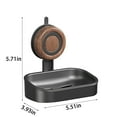 thumbnail image 2 of VogueV Wall Mounted Soap Dish with Suction Cup, Stainless Steel Soap Bar Holder for Shower, Bathroom, Kitchen, No Drilling, Removable And Reusable, Soap Box*1, 2 of 4