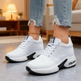 thumbnail image 2 of Women's Platform Sneakers Wedges  Lace Up Shoes Increase Fashion Sneakers for Womens Girls, 2 of 6