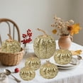 thumbnail image 4 of Taicans ‌7PCS Glitter Pumpkin Decor Set - Halloween Thanksgiving Table Decorations,Gold Plastic Fall Centerpiece Ornaments for Party,Wedding & Home‌, 4 of 6