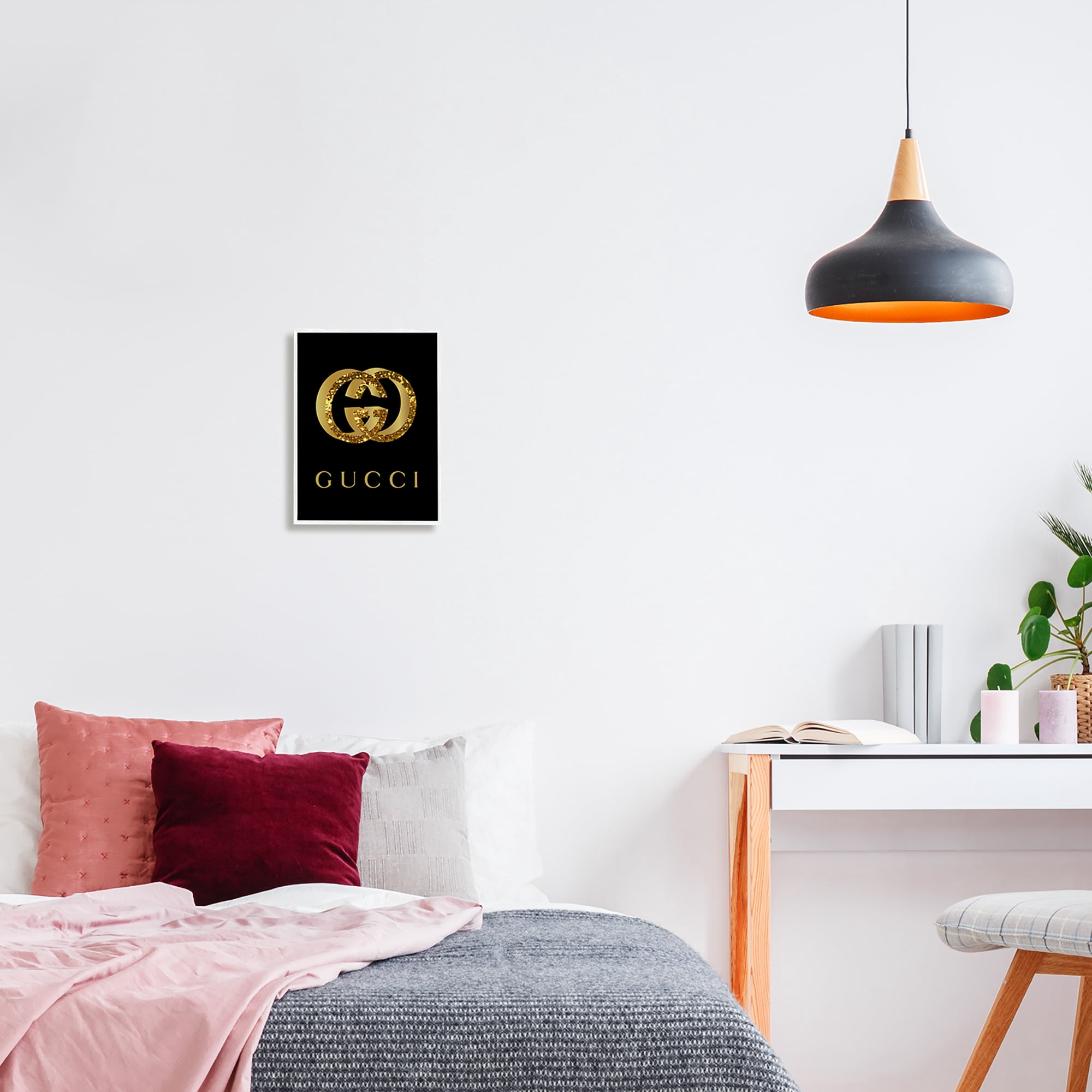 Stupell Industries Chic Black Fashion Symbol Typography Painting White Framed Art Print Wall Art, 11 x 14