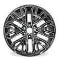 thumbnail image 3 of 22" 22x9 Set of 4 Machined Black Wheels For Chevy GMC Sierra Denali Silverado Suburban Tahoe Yukon XL 1500 2019-2022 OEM Design Replacement Rim, 3 of 6