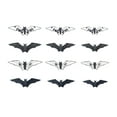 thumbnail image 2 of Aursykel 12 Pack Halloween Decorations Indoor Stickers Wall Decals Office Kitchen Window Realistic 3D Hollow Design Cobwebs Spooky Home Decor Suitable Tile Glass Metal Wood Surfaces 6.3in Black, 2 of 9