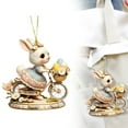thumbnail image 1 of Cqxid Hangs Under $5 Easter Kawaii Bunny 2D Acrylic Tag Easter Sweet Bunny Acrylic Keychain Car Accessories Backpack Pendants Easter Decorations Spring, 1 of 9