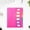 New--Hot Pink, variant on 100Fens 6 Grids Rainbows Classification Organ Pack Office Data Storage Folder A4 Paper File Organizer with Elastic Buckle Closure for Home Campus Offices