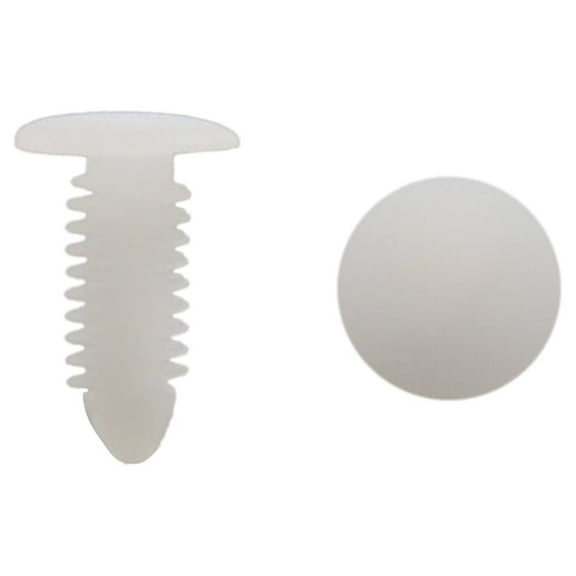 Unique Bargains 20Pcs White Plastic Rivets Splash Guard Fastener Push Type Clips 8 x 6.5mm