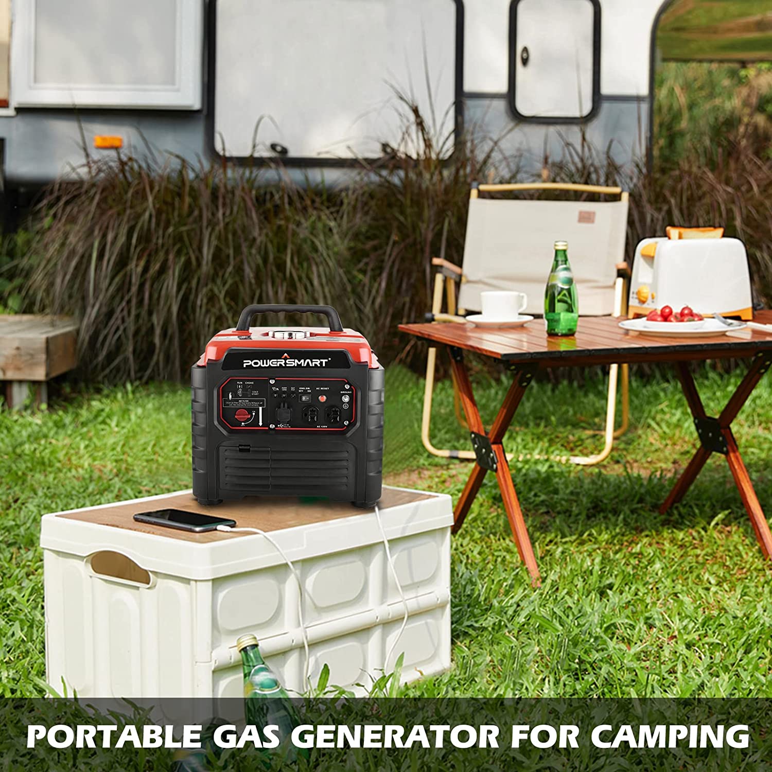 CJC Portable Gas Generator, 1000 Running Watts/1500 Starting Watts Generator Gas Powered for Camping Travel Hunting Emergency