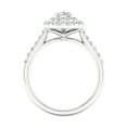 thumbnail image 3 of Imperial 1 Ct TDW Pear Diamond Double Halo Engagement Ring in 10K White Gold (H-I, I2), 3 of 4