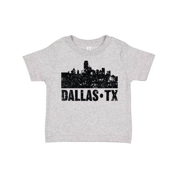Inktastic Dallas Texas City Skyline with Grunge Boys or Girls Toddler T-Shirt