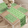 thumbnail image 2 of Ambesonne Irish Table Runner & Placemats, Gaelic Nature Clovers, Placemat 4 pcs + Runner 12"x90", Lime Green Pistachio, 2 of 2