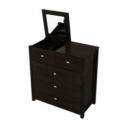 Ameriwood Vanity Dresser with Jewelry Storage and Mirror