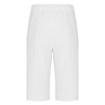 thumbnail image 6 of Mens Linen Shorts Drawstring Waist Breathable Beach Shorts Elastic Waist Summer Shorts Lightweight Solid Color Casual Vacation Lounge Wear, 6 of 6