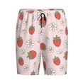 thumbnail image 4 of Wukai Strawberry Floral Men’s Short Pajama Pants With Pockets Soft Sleep Pj Shorts for Men-4X-Large, 4 of 6
