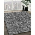 thumbnail image 2 of Ahgly Company Indoor Round Patterned Gray Dolphin Gray Area Rugs, 7' Round, 2 of 6