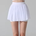 thumbnail image 5 of Feancey Flowy Skorts for Women High Waisted Pleated Tennis Skirts Mesh Breathable Athletic Skirt with Shorts Underneath Dance Outfit White L, 5 of 7