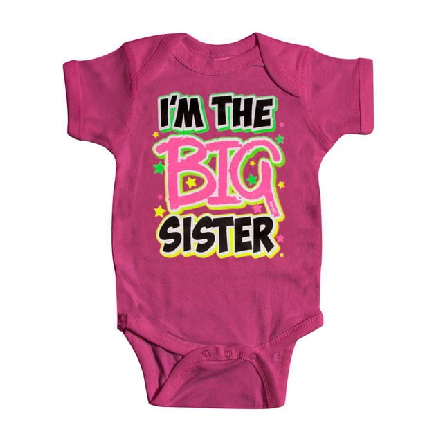 Body Bébé "I'M the Big Sister" - Rose Chaud - 18M