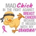 thumbnail image 3 of CafePress - Mad Chick 3L Breast Cancer Women's Dark Pajamas - Women's Short Sleeve Print T-Shirt and Pants Dark Cotton Pajama Set, 3 of 7