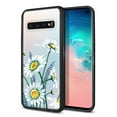 thumbnail image 1 of FINCIBO Slim TPU Bumper + Clear Hard Back Cover for Samsung Galaxy S10 G973 6.1", Daisies Flowers, 1 of 7
