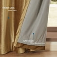 thumbnail image 3 of ZXNYH 100% Blackout Velvet Window Curtains Gold 84 inch Long， Room Darkening Curtains Heavy Thermal Insulated Grommet Livingroom Window Drapes with Black Liner 2 Panels Set, 3 of 7