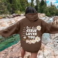 thumbnail image 2 of Bibifish Womens Hoodies Letter Floral Print Drawstring Hoodies With Pocket Oversized Fit Spring Fall Long Sleeve Stylish Pullover Tops For Ladies, 2 of 7