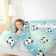 thumbnail image 4 of jejeloiu Cute Panda Bedding Comforter Set,Zoo Animal Twin Comforter Sets,Blue Green Ombre Bedding Set For Boys Girls,Ultra Soft Home Decor Reversible,2-Piece, 4 of 8