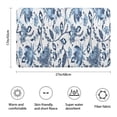 thumbnail image 3 of Blue Floral Leaf Pattern Bathroom Rugs Mat,Non Slip Microfiber Bathroom Rug,Rubber Backing,Soft Bathroom Mats for Bathroom Floor,Tub and Shower,17x27in(43x68cm), 3 of 5