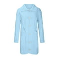 thumbnail image 4 of BVnarty Lightweight Shacket Jacket Casual Plus Size Womens Winter Coat Single Breasted Cardigan Long Sweater Top with Pokcet Solid Color Lapel Long Sleeve Sueras Mujer Light Blue XXXXXL, 4 of 6