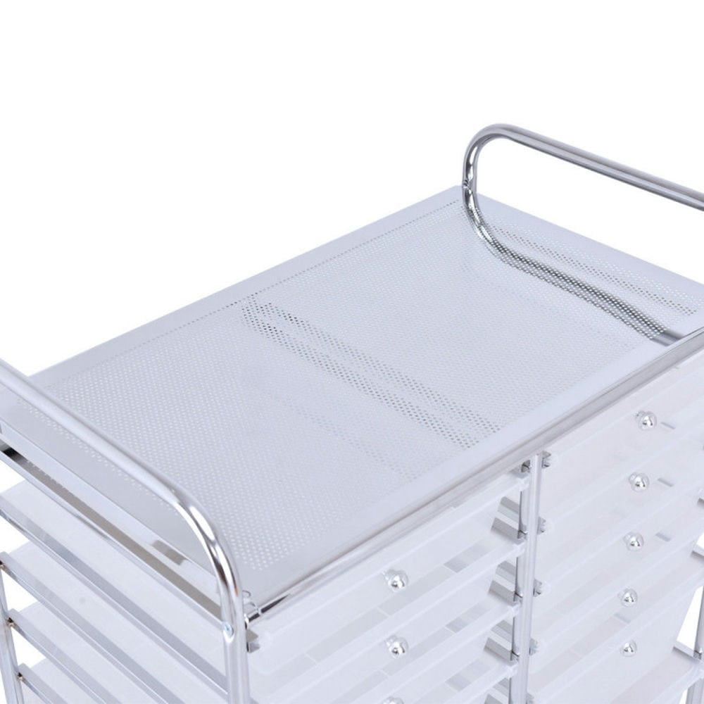 Spaco 12 Storage Drawer Organizer Bins Rolling Cart, Craft Organizers and Storage, Multipurpose Organizer Cart for Home, Office, School