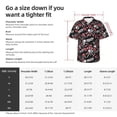thumbnail image 5 of Bingfone Men's Short Sleeve Button Down Shirts Hawaiian Vintage Skull Casino Printed Beach Shirt, 5 of 7