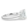 thumbnail image 3 of 2.00Ct Emerald Cut Moissanite Trilogy Engagement Ring, 10K White Gold, US 6, 3 of 7