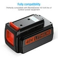 Powerextra 2Pack 3000mAh 40V Max Replacement Battery for Black