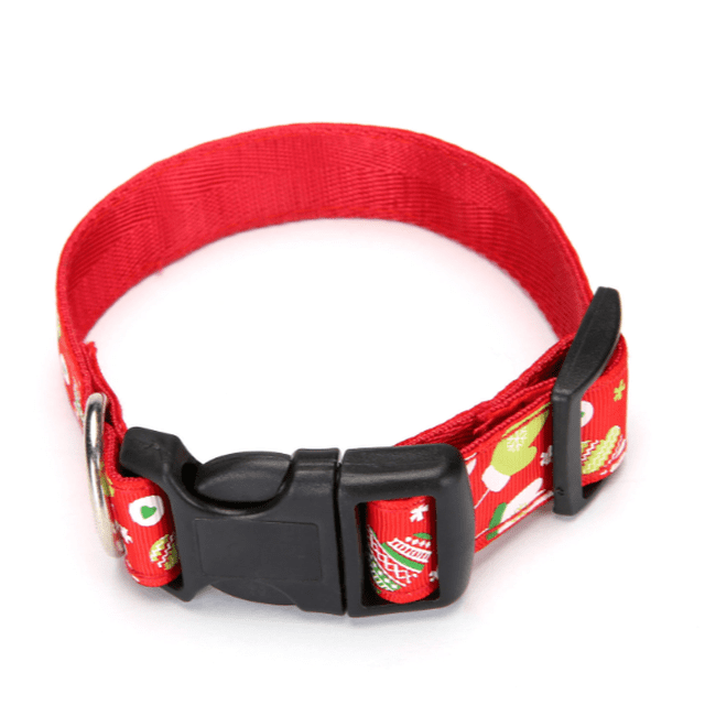 ZECATL Christmas Dog Collars - 1 Pack Quick Release Adjustable Outdoor Safety Collar for Small Medium Large Dogs