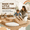 White,Brown 4‑Piece Play Set, variant on Sisticker Toddler Climbing Toys, Foam Playset, Indoor Playground 4-Piece Nordic Arch Slide Set with Wipe-Clean PU Leather, Loop-Fabric Bottoms, 32.2 x 32.2 x 8.2 in
