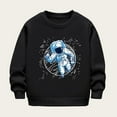 thumbnail image 2 of Odeerbi Kids Boys Girls Fleece Lined Crewneck Sweatshirts Glow in The Dark Winter Thermal Sweatshirt Children Luminous Print Sweatshirt Long Sleeve Tops Kids Clothes Black, 2 of 8