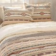 thumbnail image 4 of Rod's Indian Summer (Full/Queen Quilt Set) - Phoenix Southwest Ruffle - 3 Piece Bedding Set - Yellow Red Tan Chocolate Turquoise - Reversible - (2) Standard Sham (20x26in.) - (1) Quilt (90x90in.), 4 of 5