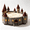 B9, variant on Castle Pet Bed, Round Plush Cushion Castle‑Frame Pet Bed, Comfort Resting Shelter for Small‑Medium Dogs & Cats
