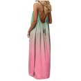 thumbnail image 4 of GHIIYER Robes Maxi pour Dames Femmes Robe Aguichant Dos Nu Imprimée Coupe Ample Sans Manches Longue Légère Confortable à Porter, 4 of 7