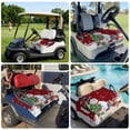 thumbnail image 6 of Golf Cart Seat Covers for 2 Seater,Red Snowman Christmas Microfiber Cart Seat Towel Blanket,Gifts Xmas Tree Winter Snowflake Absorbent Breathable NonSlip Bench Seats Protector for Golf Course 51"x31", 6 of 9