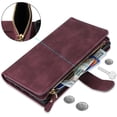 thumbnail image 5 of Samsung Galaxy Note 20 Ultra Wallet Case for Women Men with Card Holder, Samsung Note 20 Ultra Crossbody Phone Cases with Strap Lanyard, Zipper Pocket PU Leather Kickstand Purse,6.9" Burgundy, 5 of 14